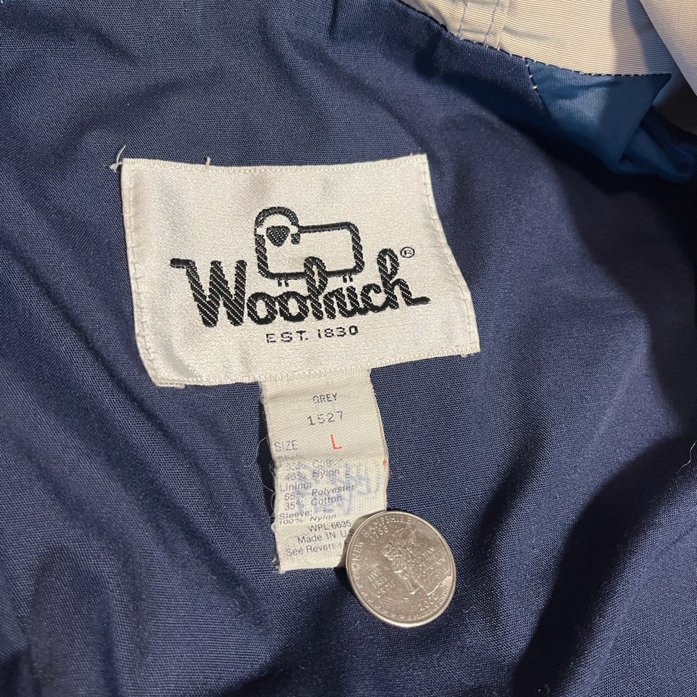 80s 90s Woolrich Beige grey Field Jacket - Picture 4 of 6